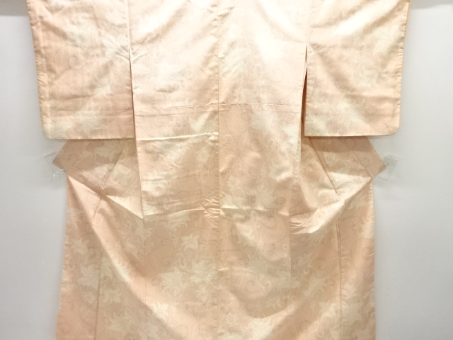 JAPANESE KIMONO / ANTIQUE KIMONO / SILK / TOKAMACHI TSUMUGI / WOVEN FLOWER ARABESQUE